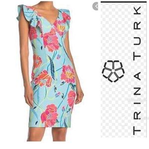 Trina Turk body contour midi dress